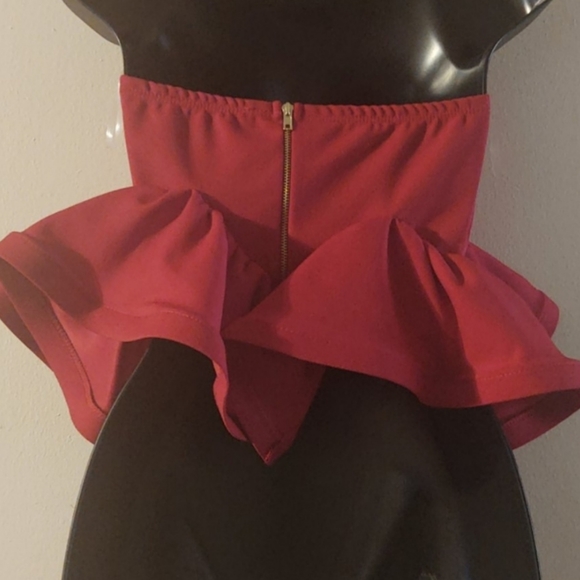 Red Ruffled Top - Picture 2 of 4
